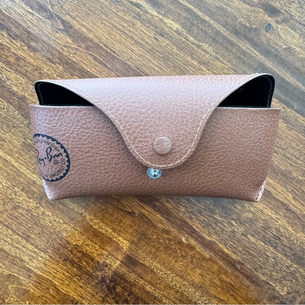 Ray-Ban glasses case in brown faux leather